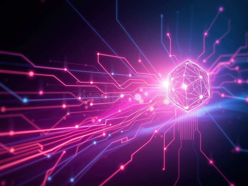 Futuristic AI Background Design a Dynamic Digital Landscape for Modern