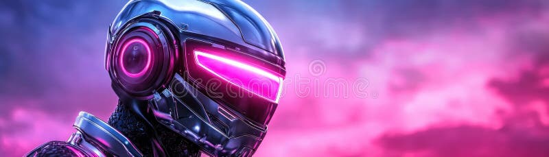 Futuristic AI-powered chatbot analyzing customer interactions and sentiment for business insights Discover the future of customer royalty free illustration