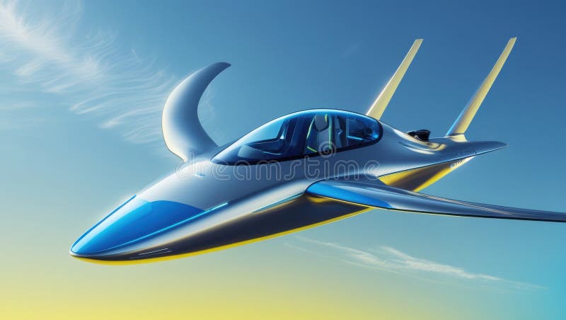 Futuristic Aircraft Design royalty free illustration