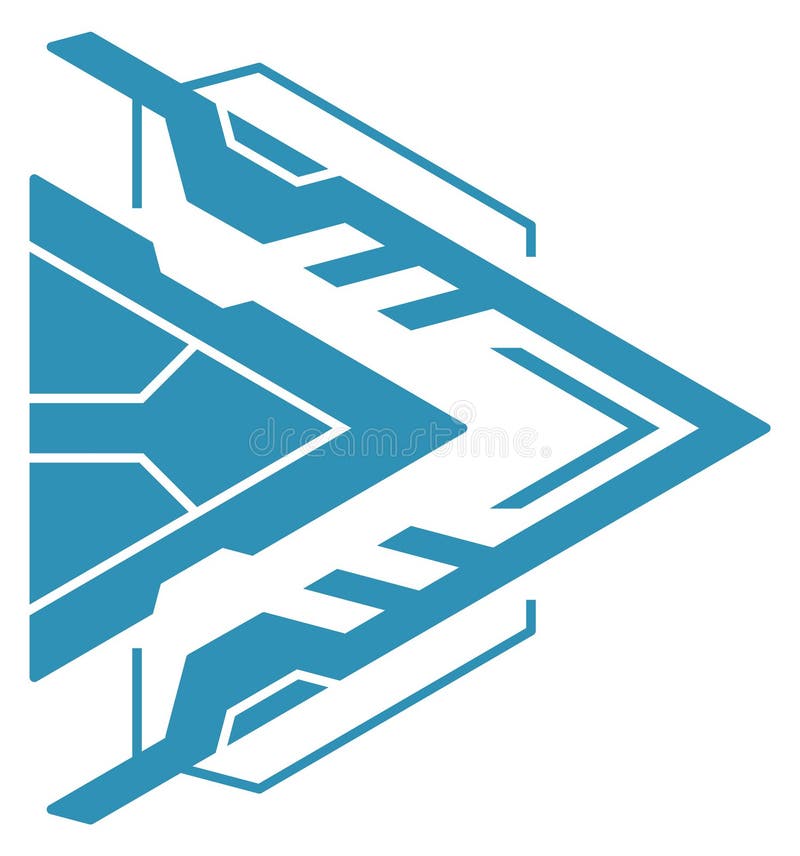 Futuristic arrow cursor. Cyber technology style hud stock illustration