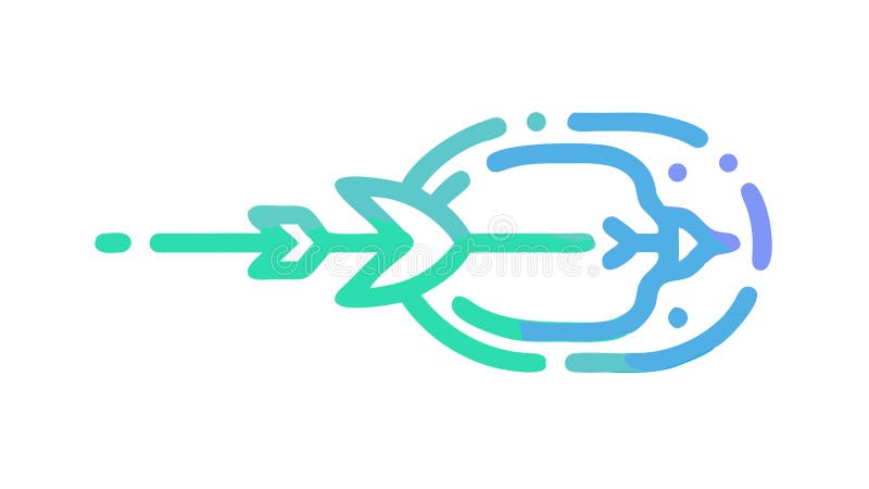 Futuristic arrow path, symbolizing innovation, progress, and clear direction, vector design Generative AI royalty free illustration