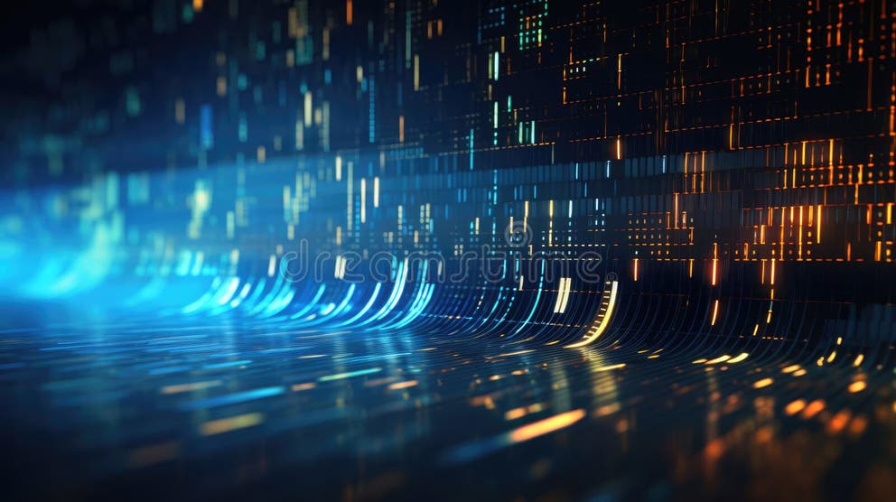 Futuristic Binary Code Abstract, a Tech Symphony in the Digital Realm ...