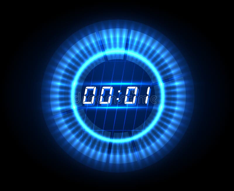 Futuristic countdown clock stock illustration