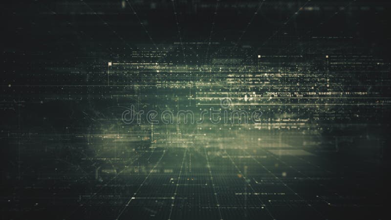 Cryptographic Matrix Blockchain Data Simulation royalty free stock image