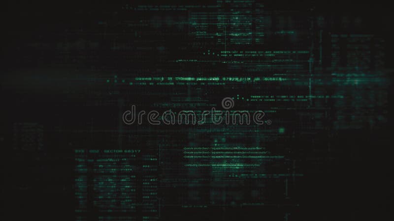 Cryptographic Matrix Blockchain Data Simulation stock photos