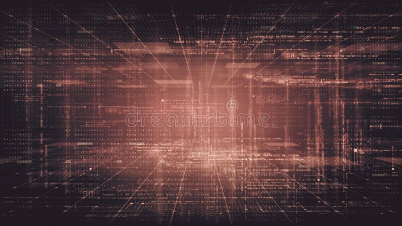 Cryptographic Matrix Blockchain Data Simulation royalty free stock photography