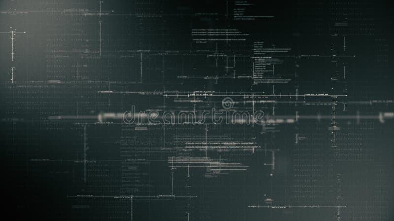 Cryptographic Matrix Blockchain Data Simulation royalty free stock images