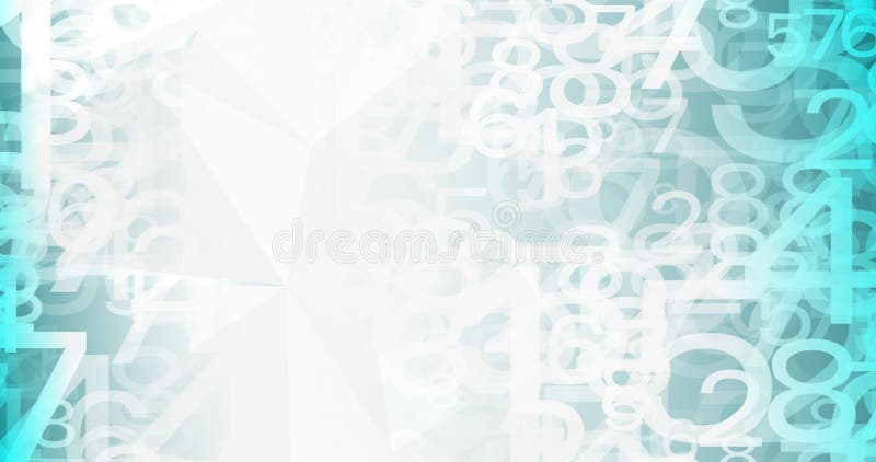 Many random numbers abstract mint green backdrop royalty free stock photos