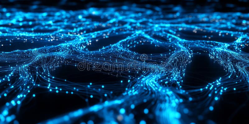 A futuristic 3D background of a colossal AI supercomputer core, pulsing with electric-blue energy. stock photos