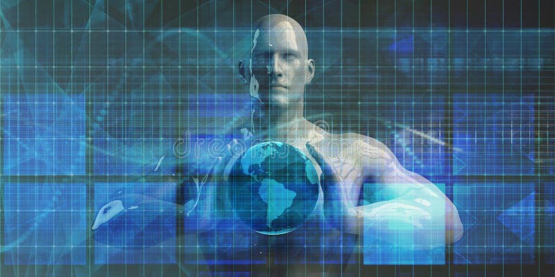 Futuristic Data Network royalty free illustration