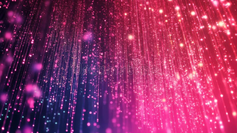 Futuristic Data Stream Background with Colorful Lights in a Network Concept royalty free illustration