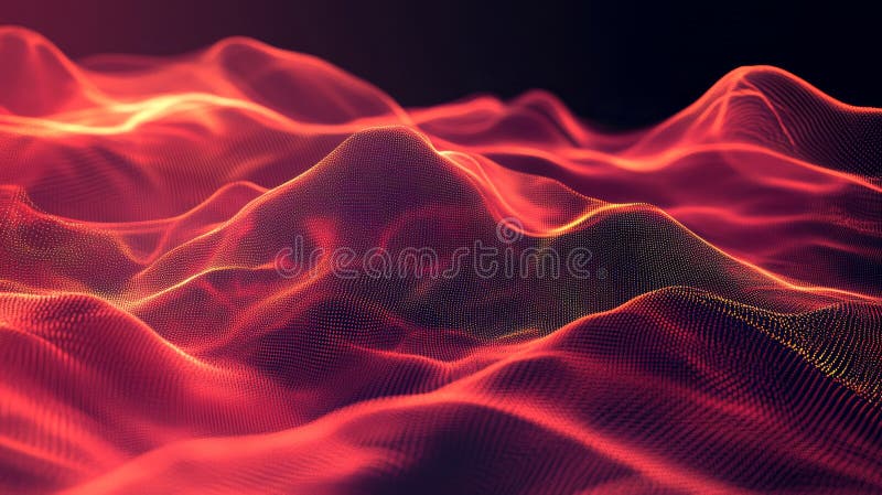 Futuristic Data Stream Network Background with Flowing Waves and Vivid Colors for Technology Concepts. Generative AI