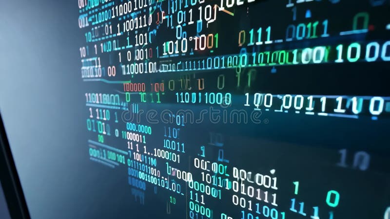 Futuristic Digital Technology Background with Binary Code for Cybersecurity Design Generative AI vector illustration