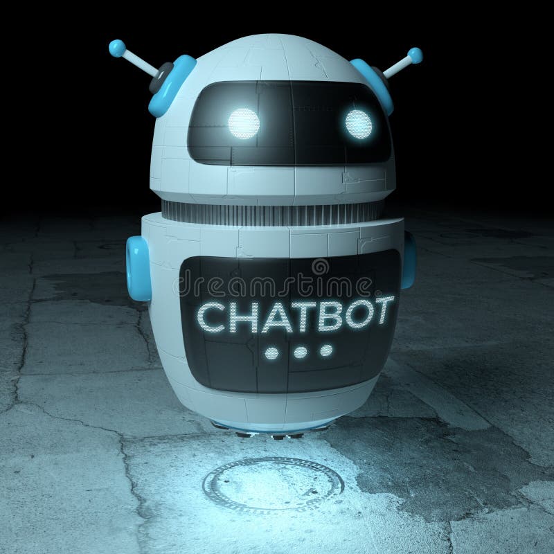 Chatbot 3d digital futurist royalty free illustration