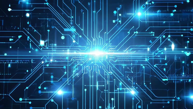 Futuristic Digital Circuit Board High-Tech Network Design for Modern Technology Projects Generative AI royalty free illustration