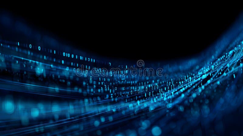 Futuristic digital stream visualizes innovative software development technology background vector illustration