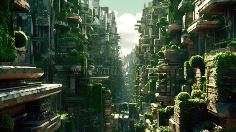 Futuristic Eco Building City Go Green Concept Generated Ai Stock Photo ...