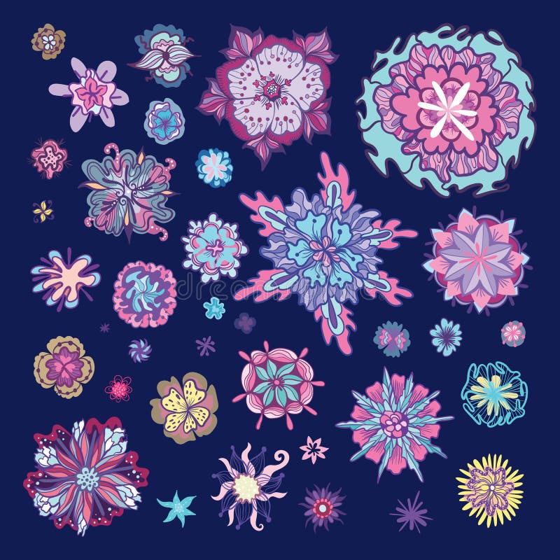 Vector Flowers Set