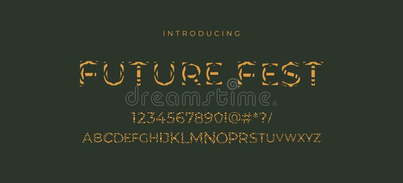 Futuristic Future Fest Lettering Modern Typography Fonts. Vector