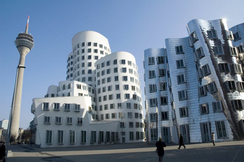 Futuristic Gehry Houses In Medienhafen In Düsseldorf ...