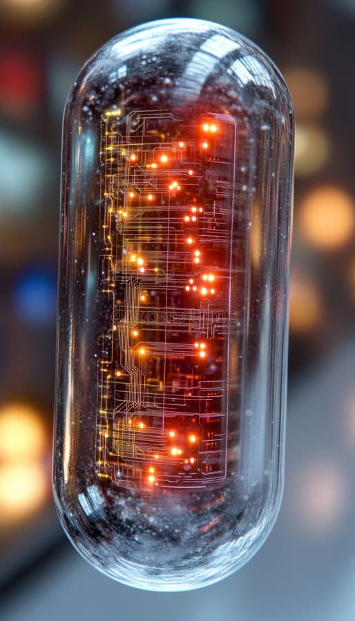 Futuristic Glowing Circuitry Image Showcasing Advanced Technology and Innovation in a Digital Era stock illustration