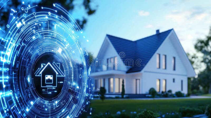 Digital interface displaying smart home controls, monitoring energy efficiency and security settings in nighttime residential environment with illuminated dashboard. Controls automation stock images, royalty-free photos and pictures