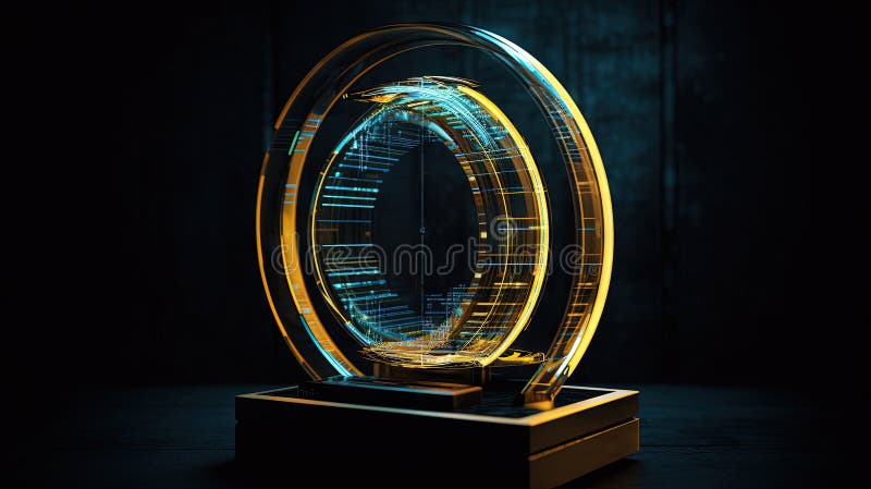 Futuristic graphic interface, technology abstract. Glowing HUD, science fiction abstract element. royalty free stock photography