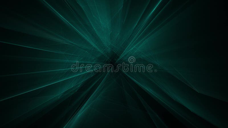 Futuristic green light rays moving at speed in abstract animation vector illustration