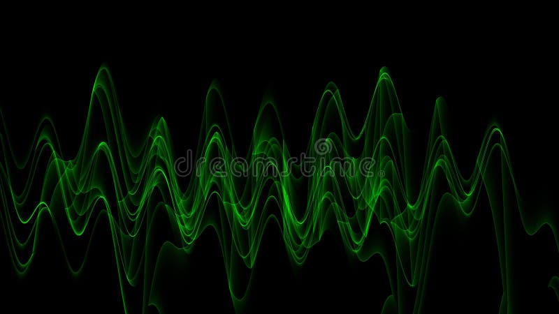 Futuristic green light rays moving at speed in abstract animation stock illustration