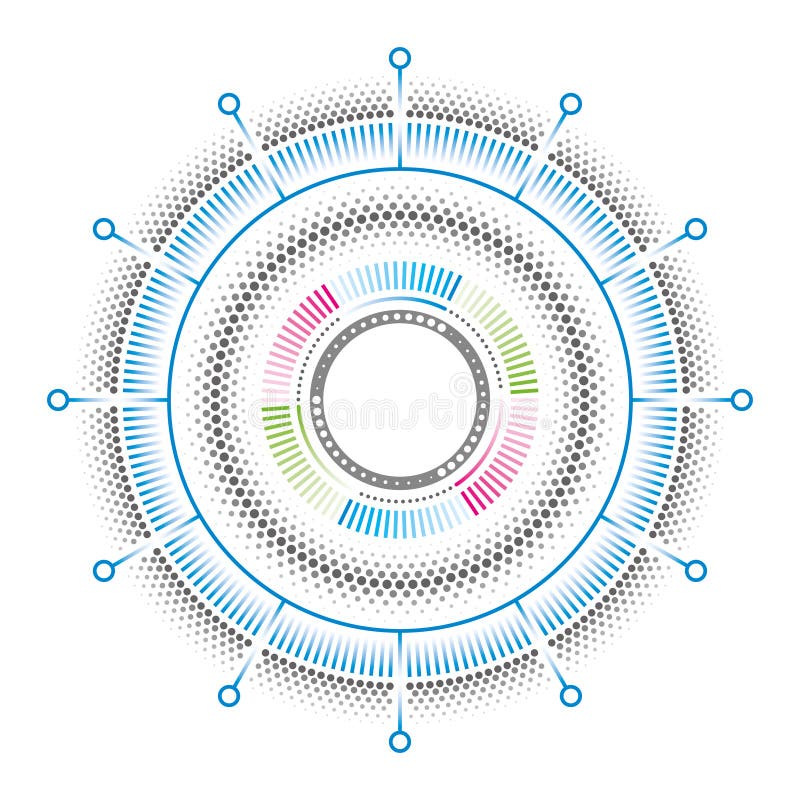 Futuristic head-up display on white background. vector illustration