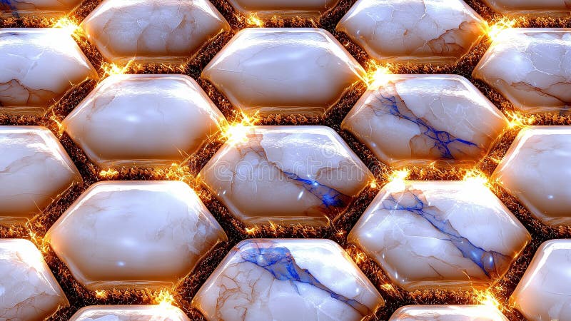 Futuristic hexagonal geometric backgrounds royalty free illustration