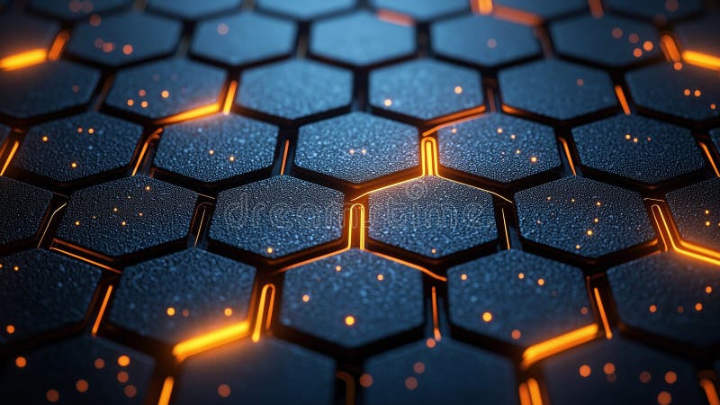 Futuristic hexagonal geometric backgrounds royalty free illustration