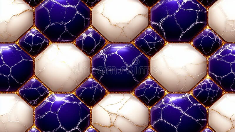 Futuristic hexagonal geometric backgrounds royalty free illustration