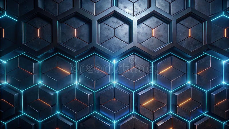 Futuristic hexagonal pattern vector illustration