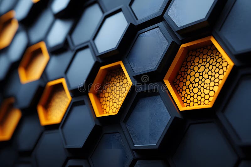 Futuristic Hexagonal Pattern Design for Technology and Innovation Concept Generative AI vector illustration