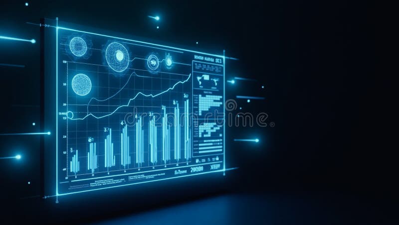 Futuristic hi tech technology banners with artificial intelligence and cyber innovation elements stock illustration