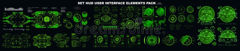 Futuristic HUD virtual graphic touch user interface, HUD interface elements. HUD dashboard display royalty free stock photography