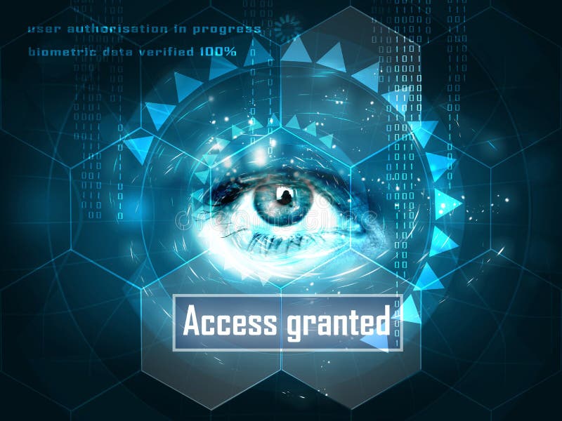 Futuristic human eye royalty free illustration