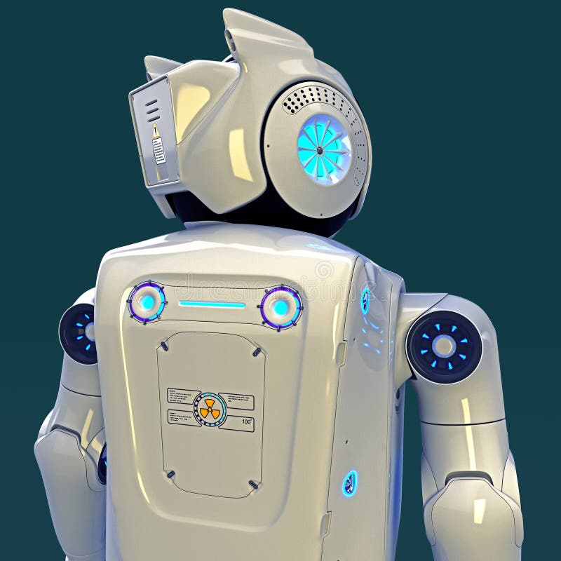 A futuristic human robot design possessing intelligent movement and adaptation abilities. vector illustration