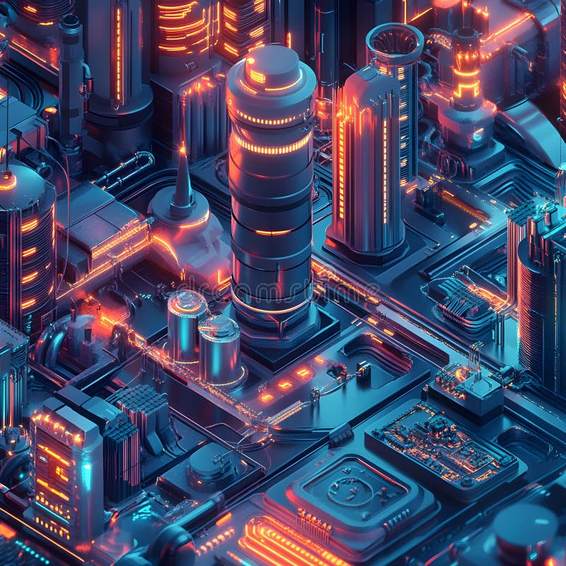 Futuristic Illustration of Blockchain Technology and Web3 Concepts vector illustration