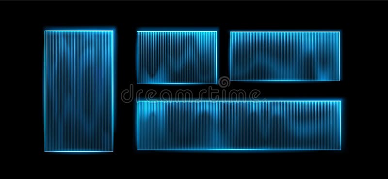 Futuristic interface elements with ribbed glass royalty free illustration