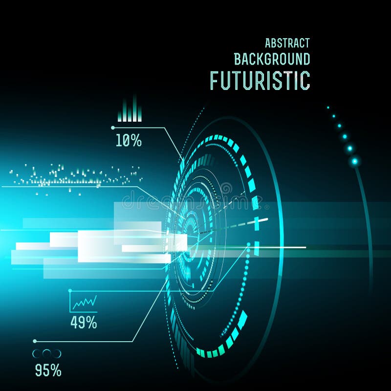 Futuristic interface, HUD, imfographics royalty free illustration