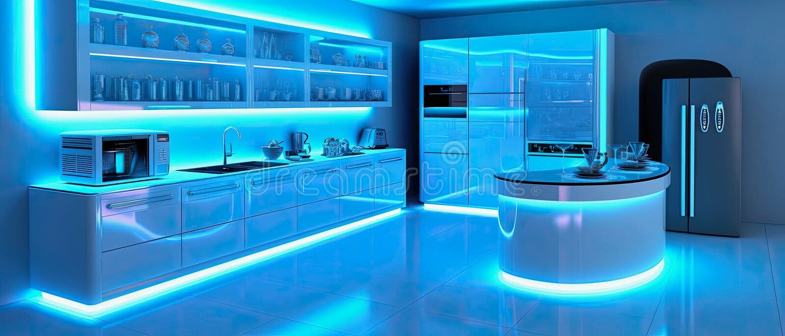 Futuristic funny kitchen with tools AI Generated 23035451 Stock Photo at  Vecteezy