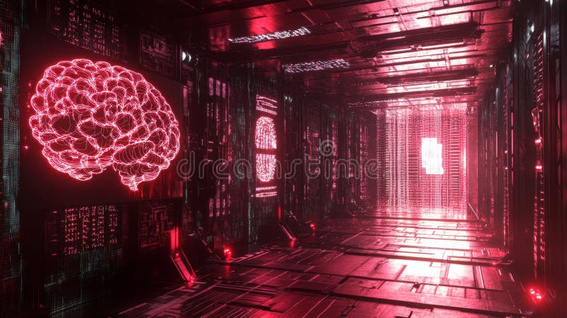 Futuristic Lab Environment for Neuromorphic Computing Technologies vector illustration
