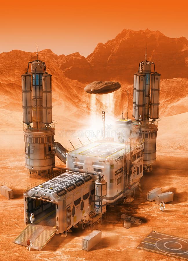 Futuristic Mars Rover, Expedition 3d Illustration Elements of this