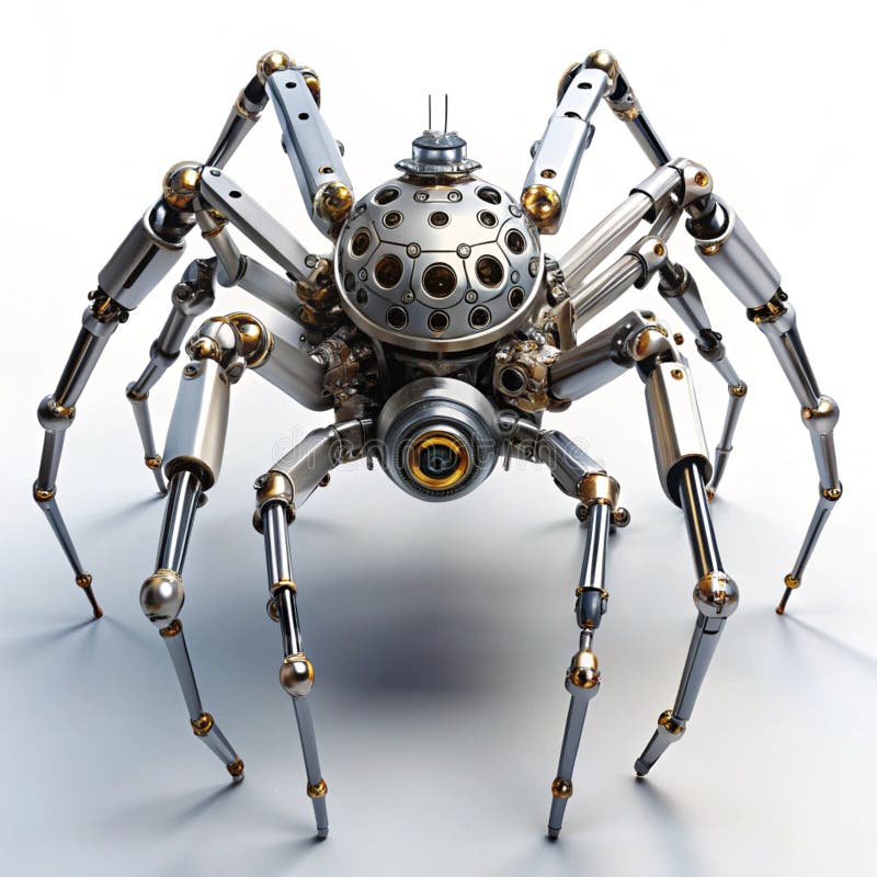 Futuristic mechanical spider royalty free illustration