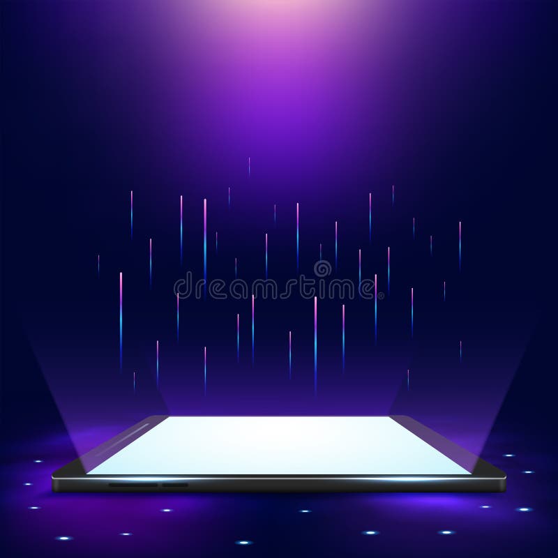 Futuristic Mobile Phone Vector Illustration royalty free illustration