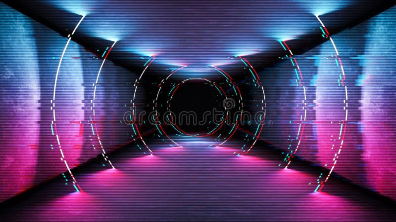 Futuristic pattern with glitch digital design. Internet technology. Abstract pixel light effect. Vhs glitch with noise royalty free stock photos