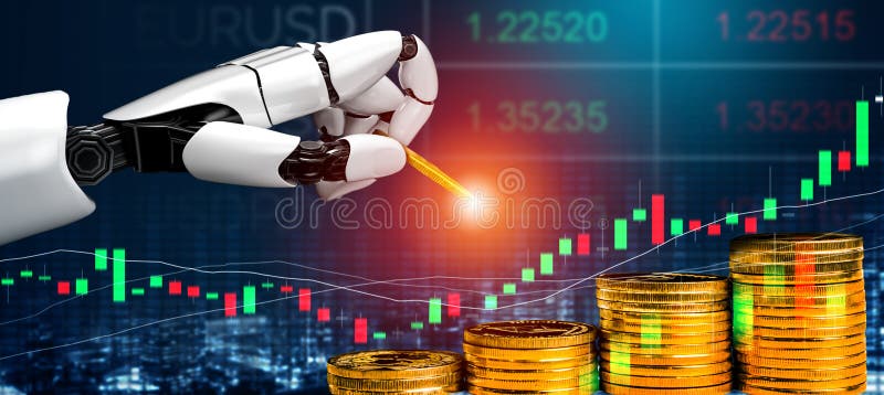 Futuristic robot artificial intelligence concept royalty free stock photography