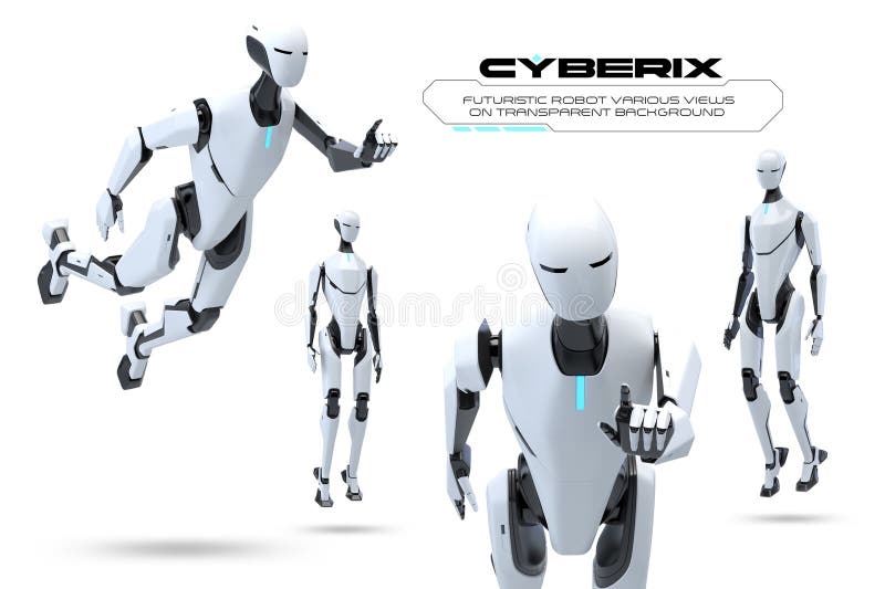 Futuristic Robot Artificial intelligence 3D Design Concept. vector illustration